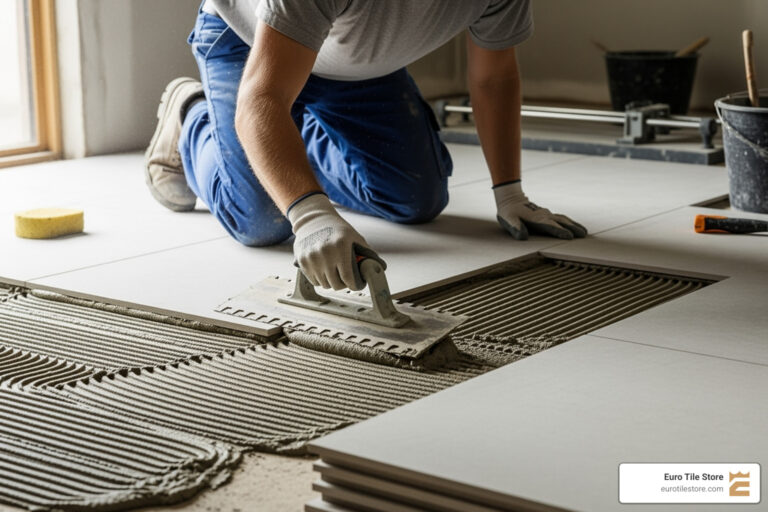 large format tile mortar